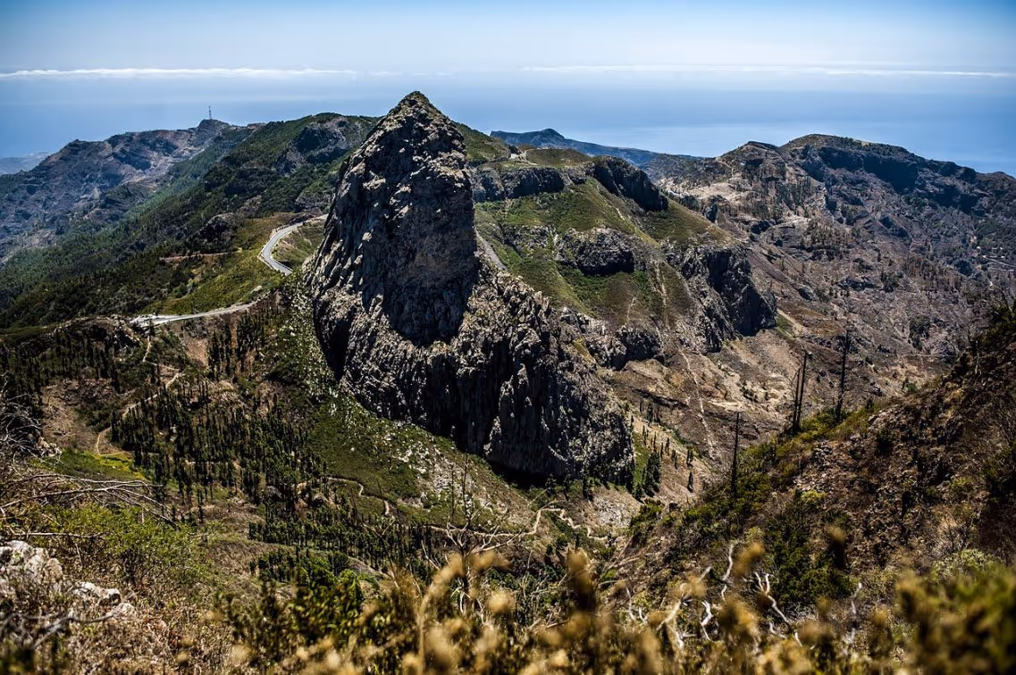 Uitzicht op La Gomera vanaf het zuiden van Tenerife
